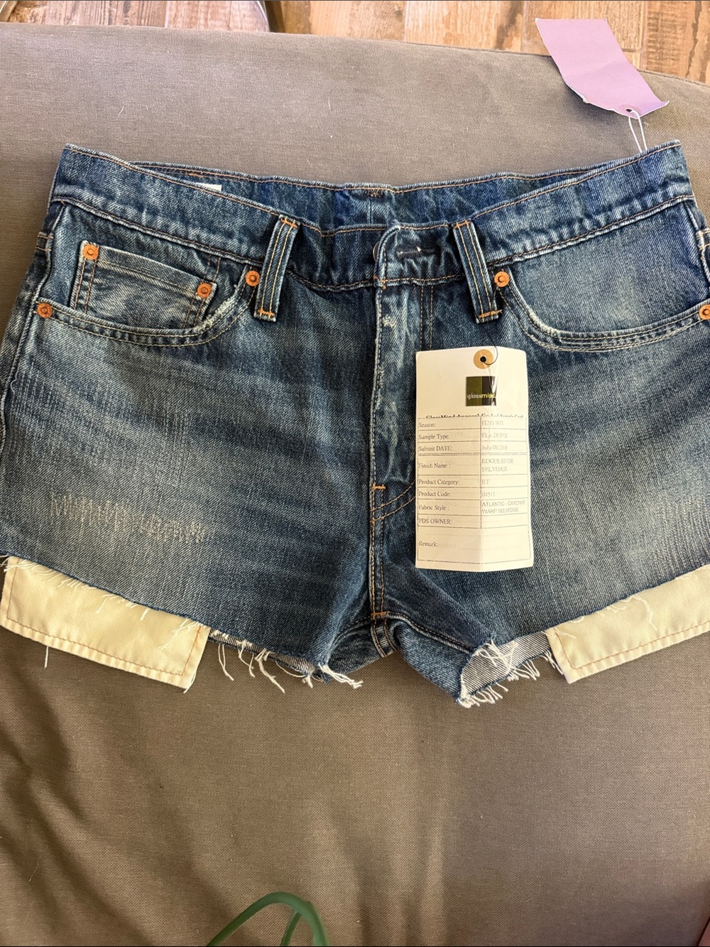 Levi's Denim Cutoff Shorts in Medium Blue new  sample shorts 
Size 32
